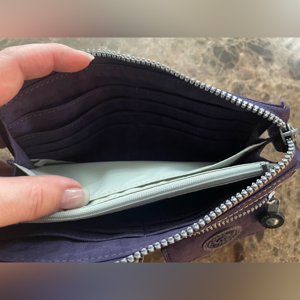 Kipling Dark Purple Clutch Wallet - Picture 8 of 12